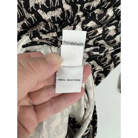 Diane Von Furstenburg Opal Jungle Animal Print Silk Button Front Romper Size 6‎ - Picture 12 of 15